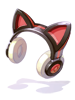 (服飾)貓耳電子耳機(紅)